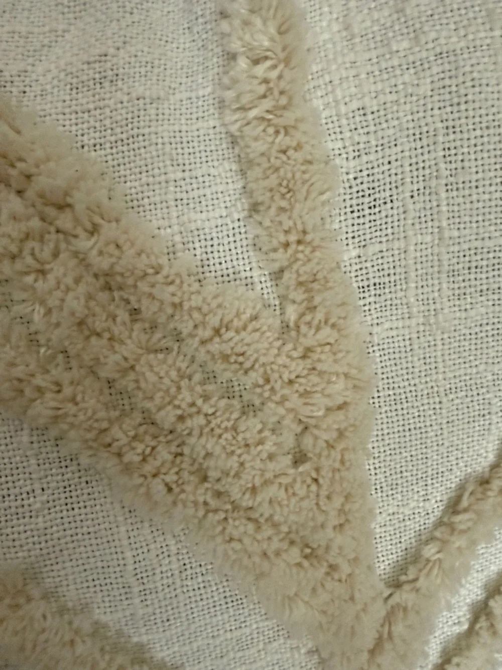 Opalhouse Jungalow Cream Tufted Diamond Throw Pillow Pom Poms Boho 18” New